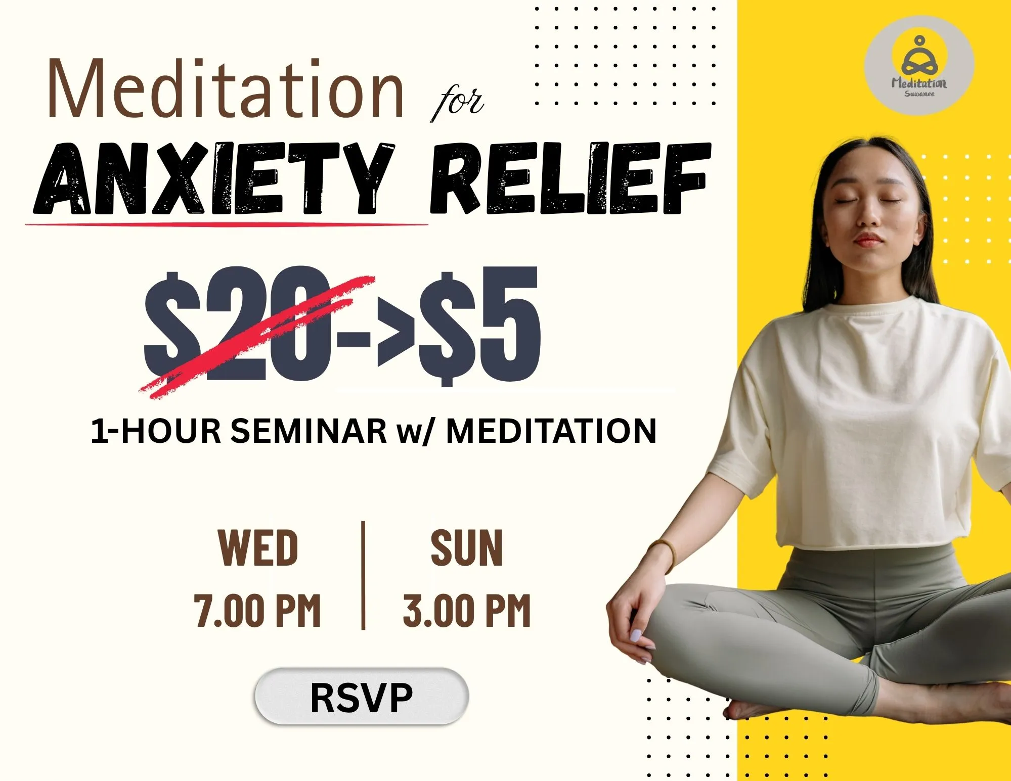 anxiety relief meditation seminar